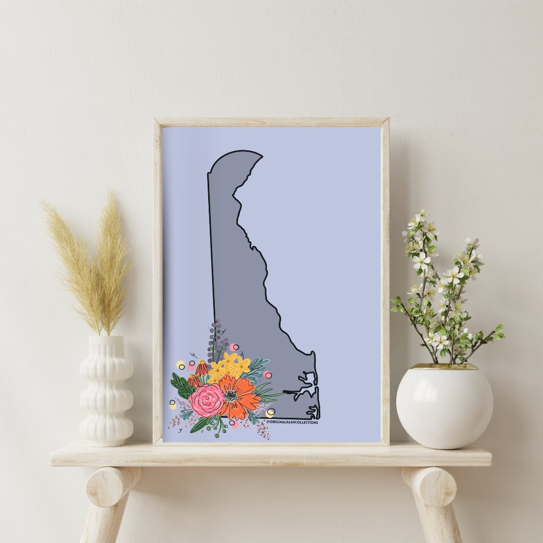 Purple Delaware Floral Print
