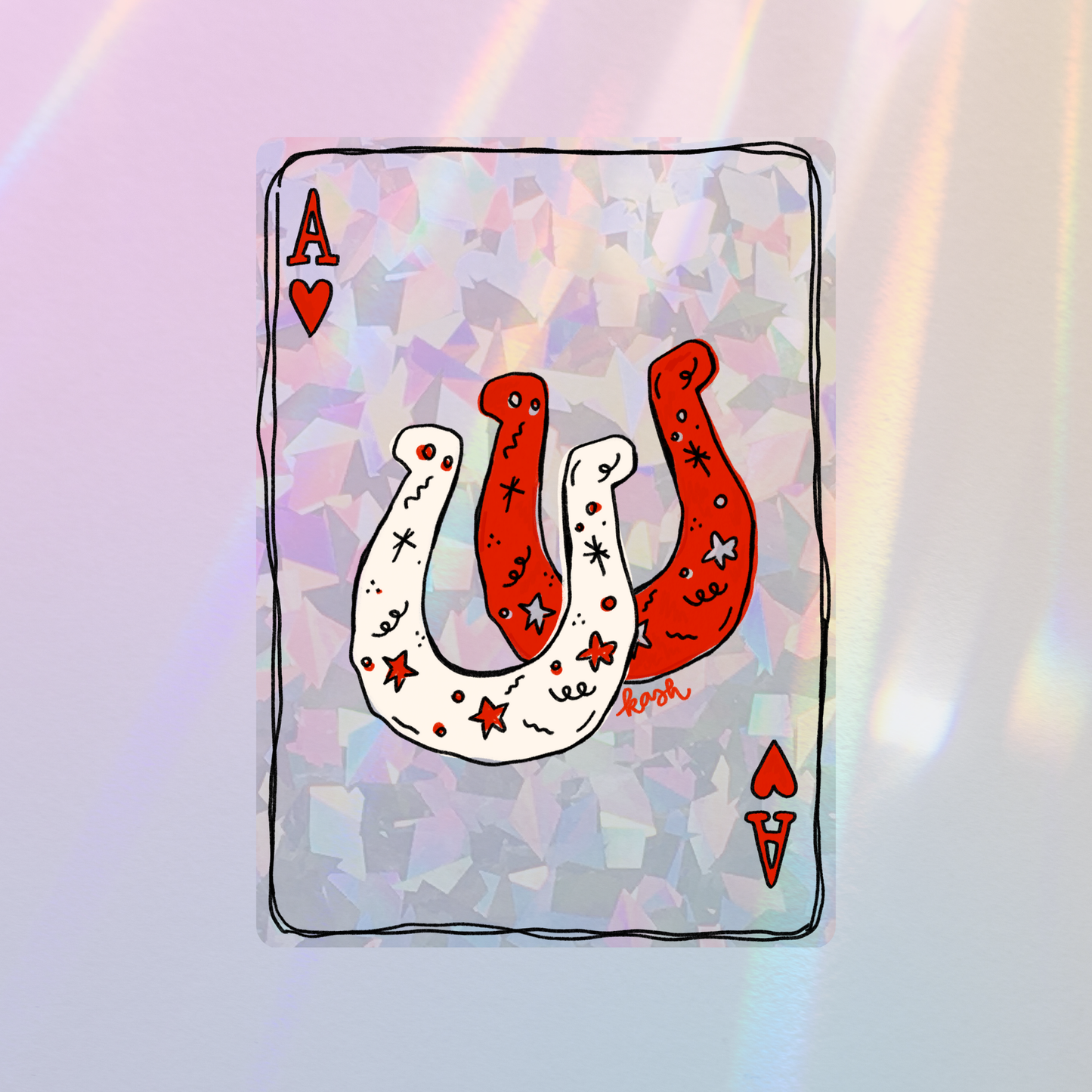 Lucky Ace Suncatcher Sticker