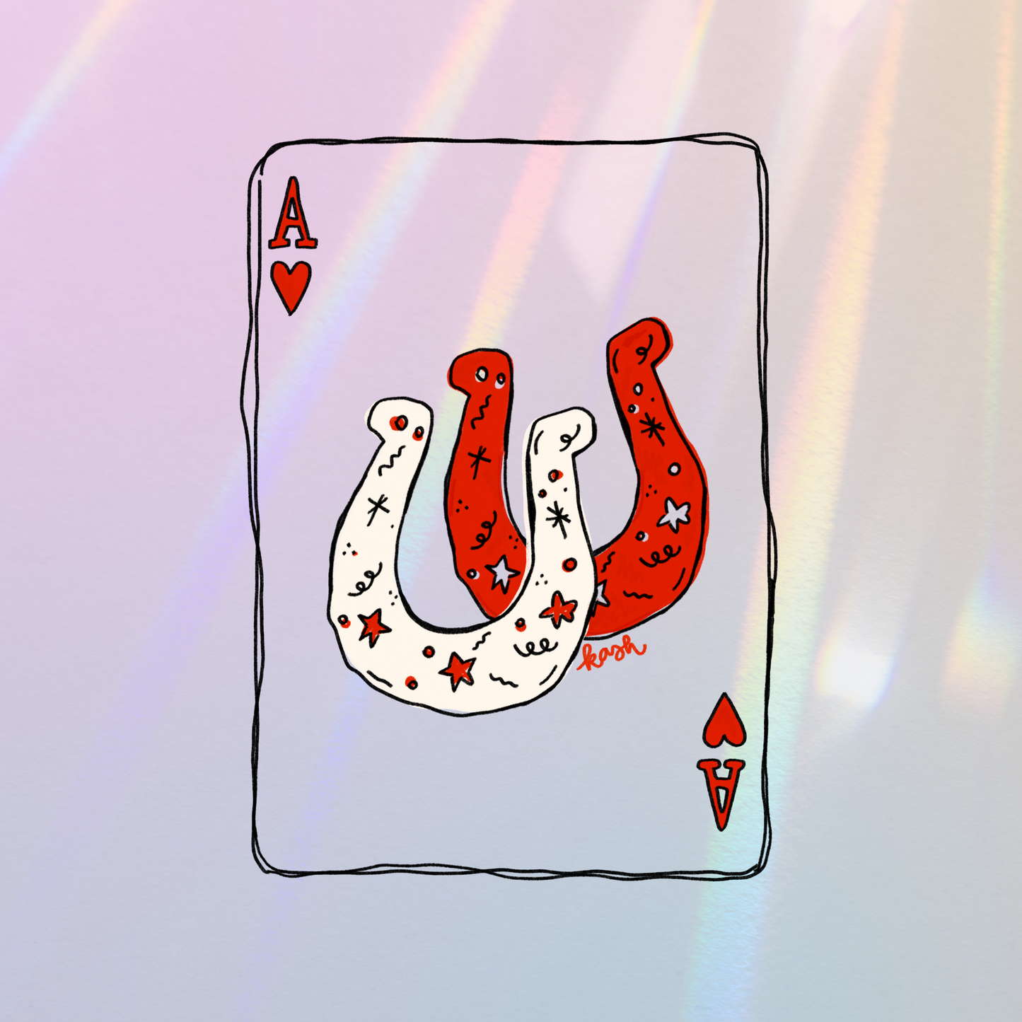 Lucky Ace Suncatcher Sticker