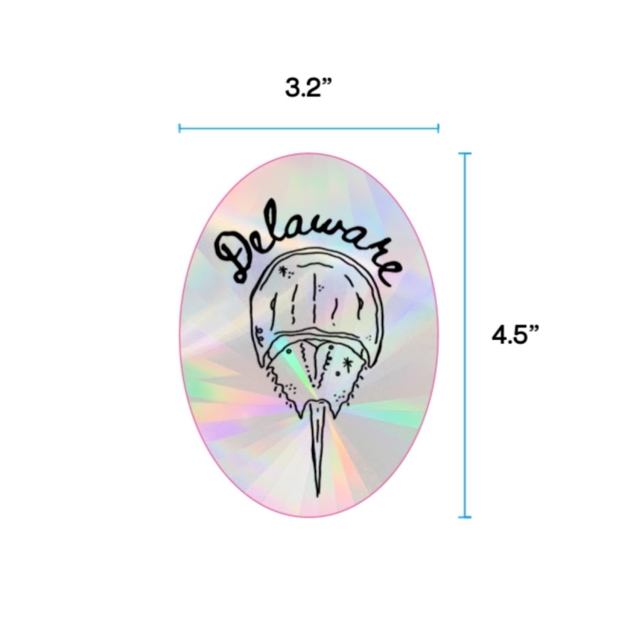 DE Horseshoe Crab Suncatcher Sticker
