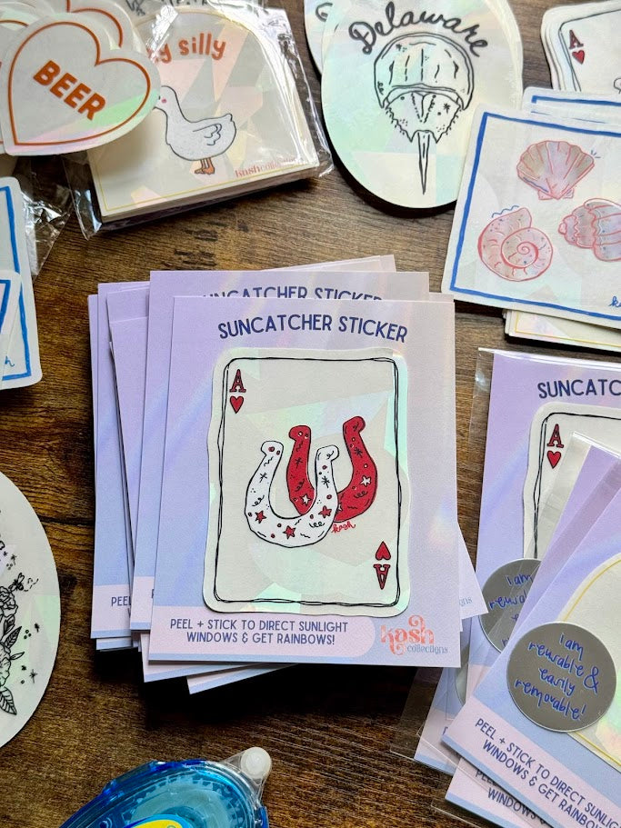 Lucky Ace Suncatcher Sticker