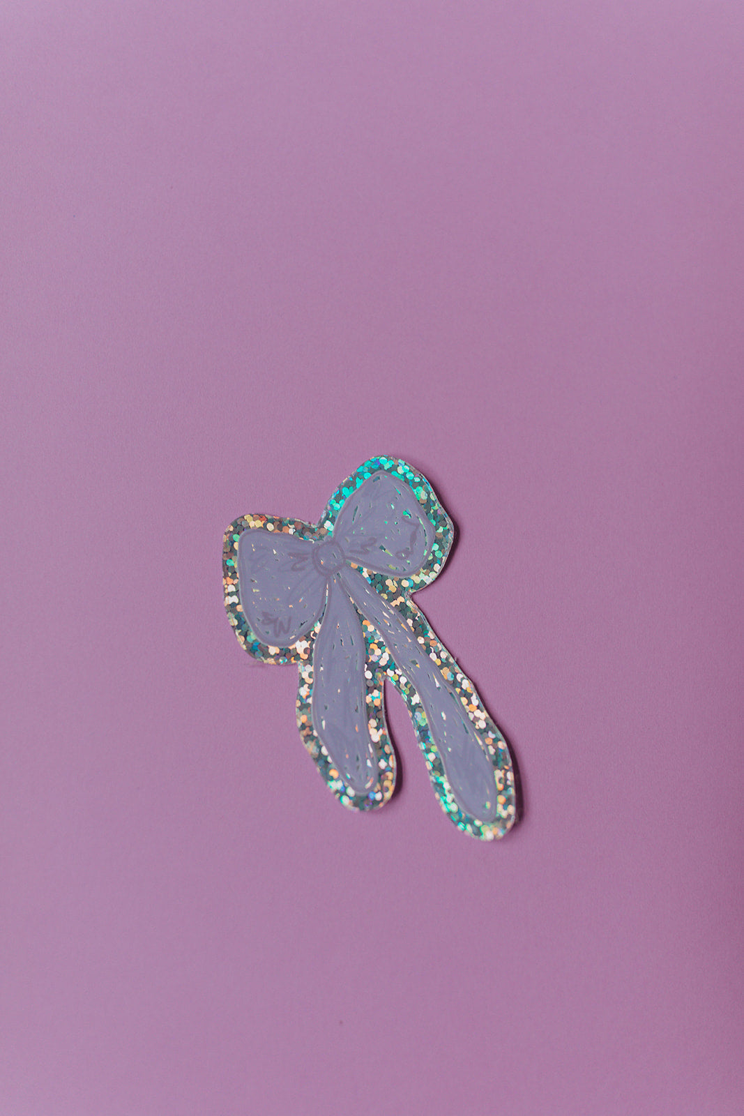 Doodle Bow Glitter Sticker