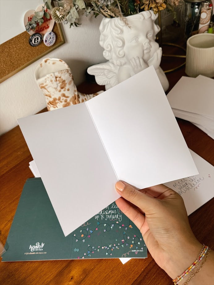 Lights Up til January Holiday Card