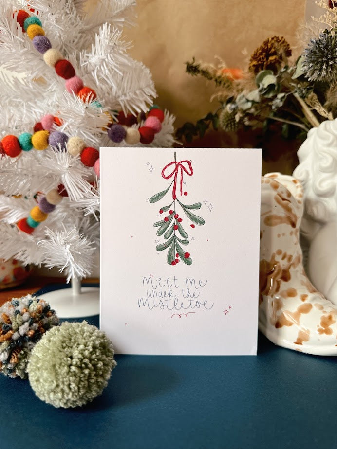 Mistletoe Holiday Card