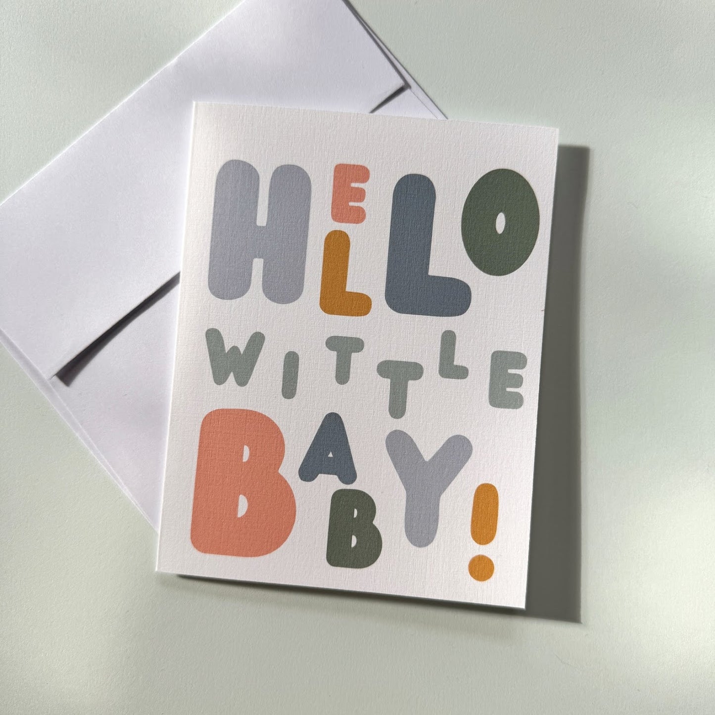 Hello Wittle Baby Card (3 colors)