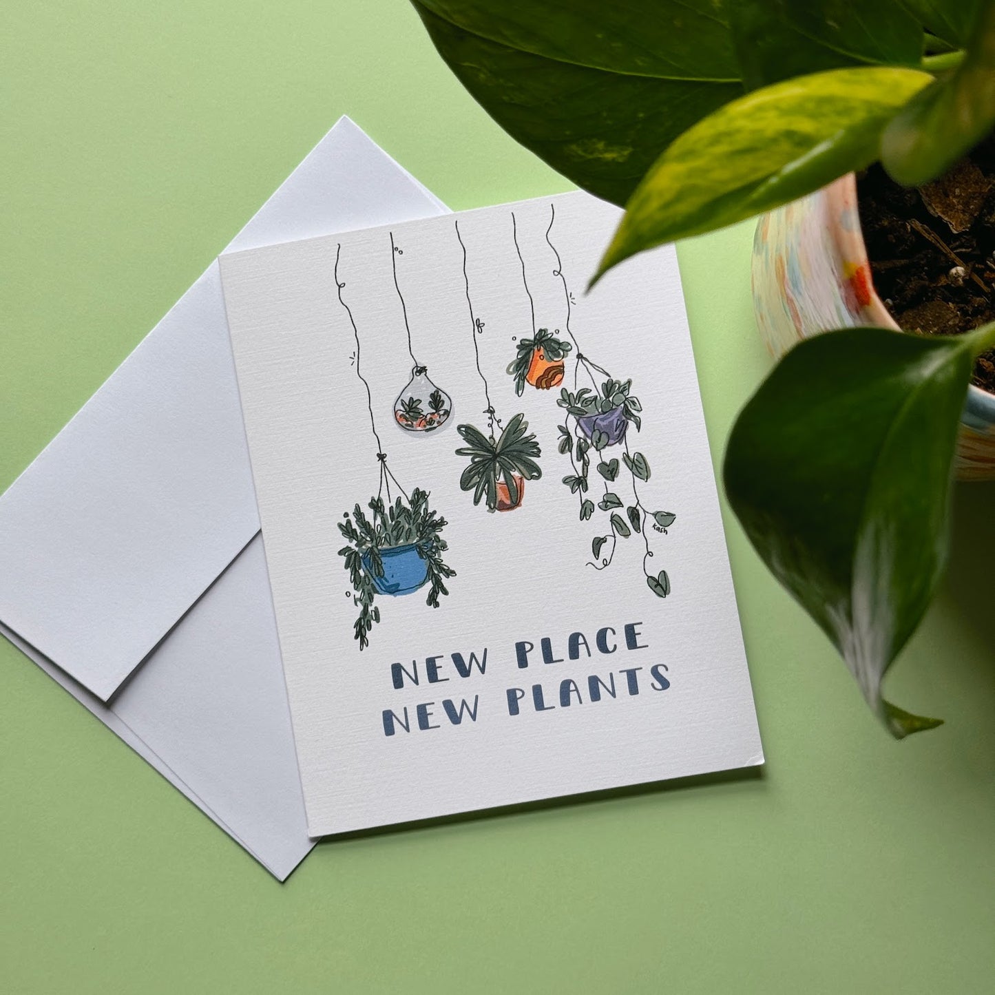 New Place New Plants Card