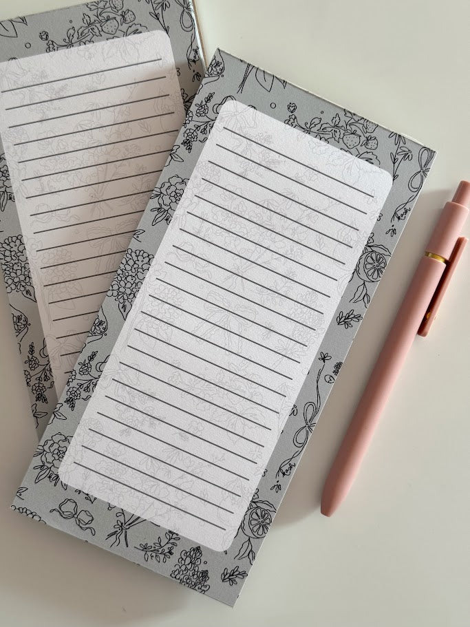 Coquette Long Notepad