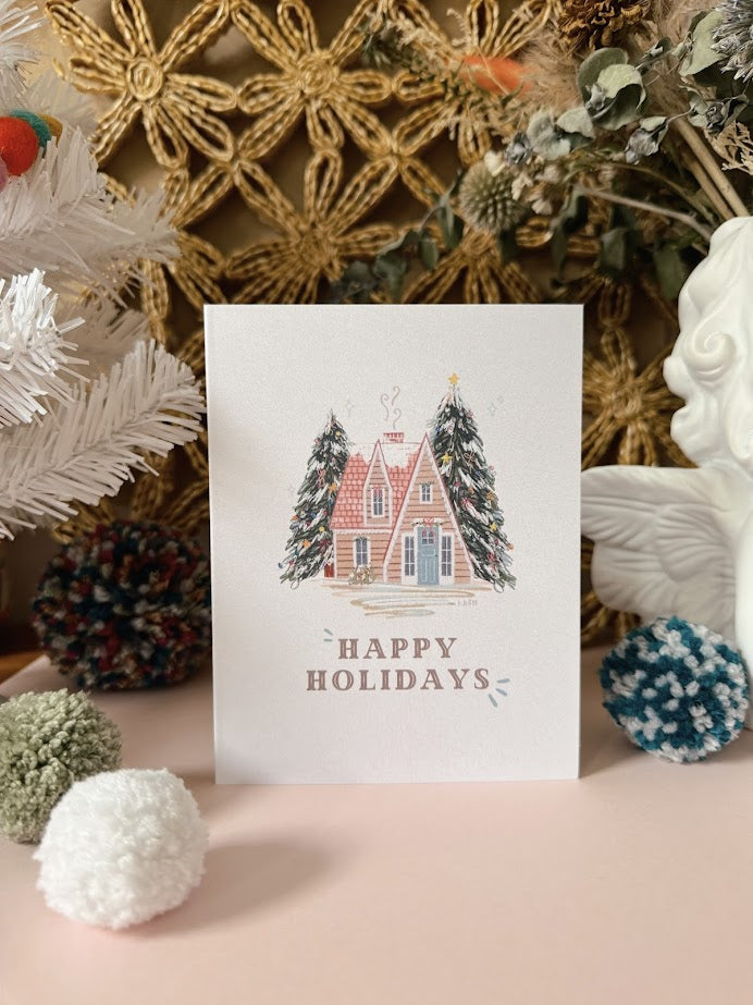 Winter Cottage Holiday Card