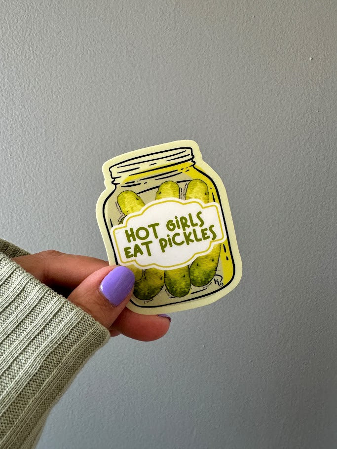 Hot Girls EAT PICKLES Sticker