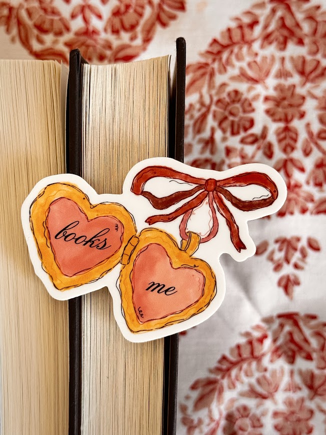 Me + Books Locket Sticker