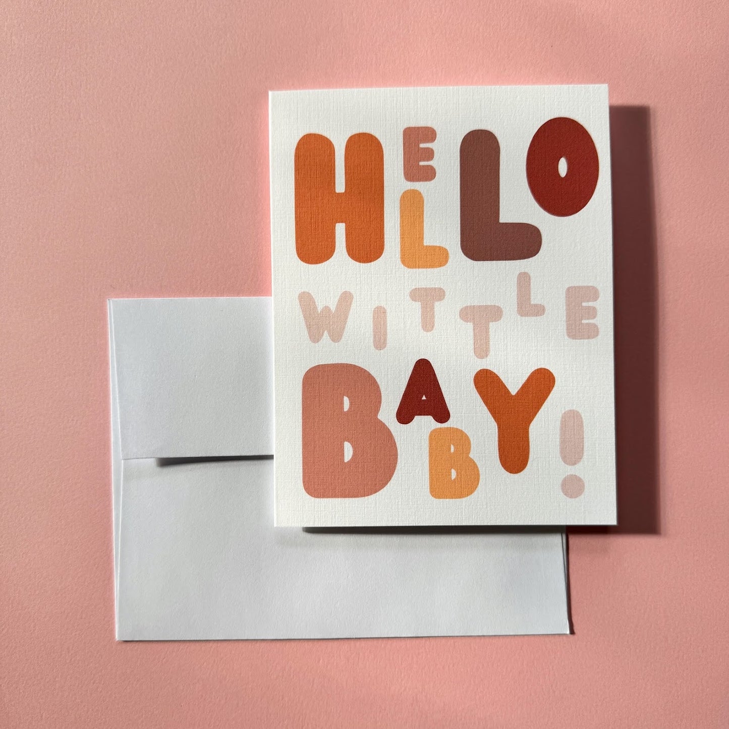Hello Wittle Baby Card (3 colors)