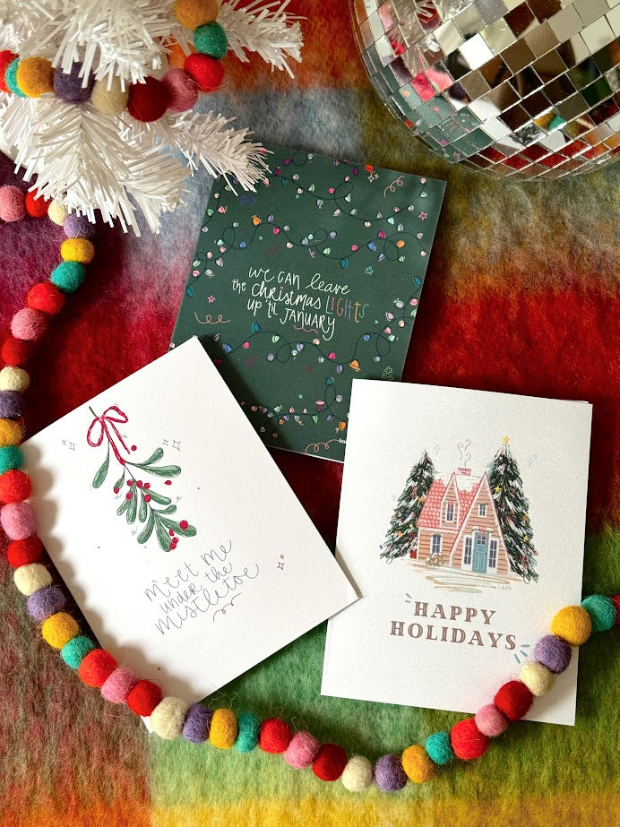 Mistletoe Holiday Card