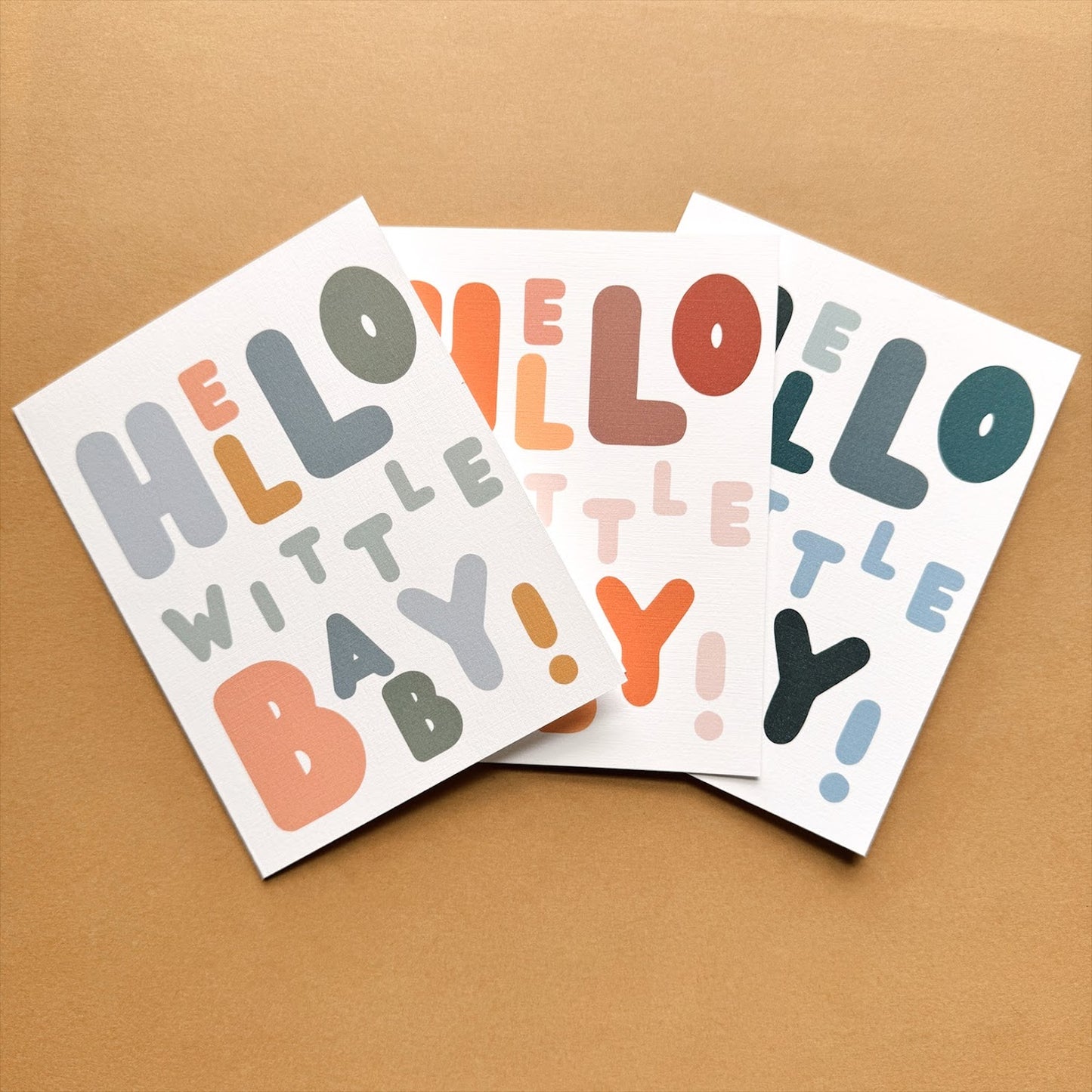 Hello Wittle Baby Card (3 colors)