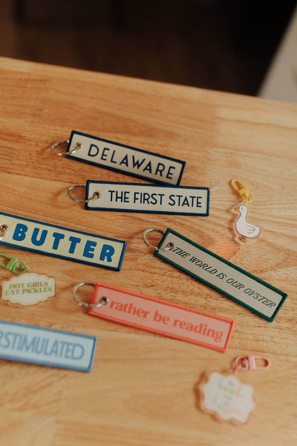 Overstimulated Embroidered Keychain