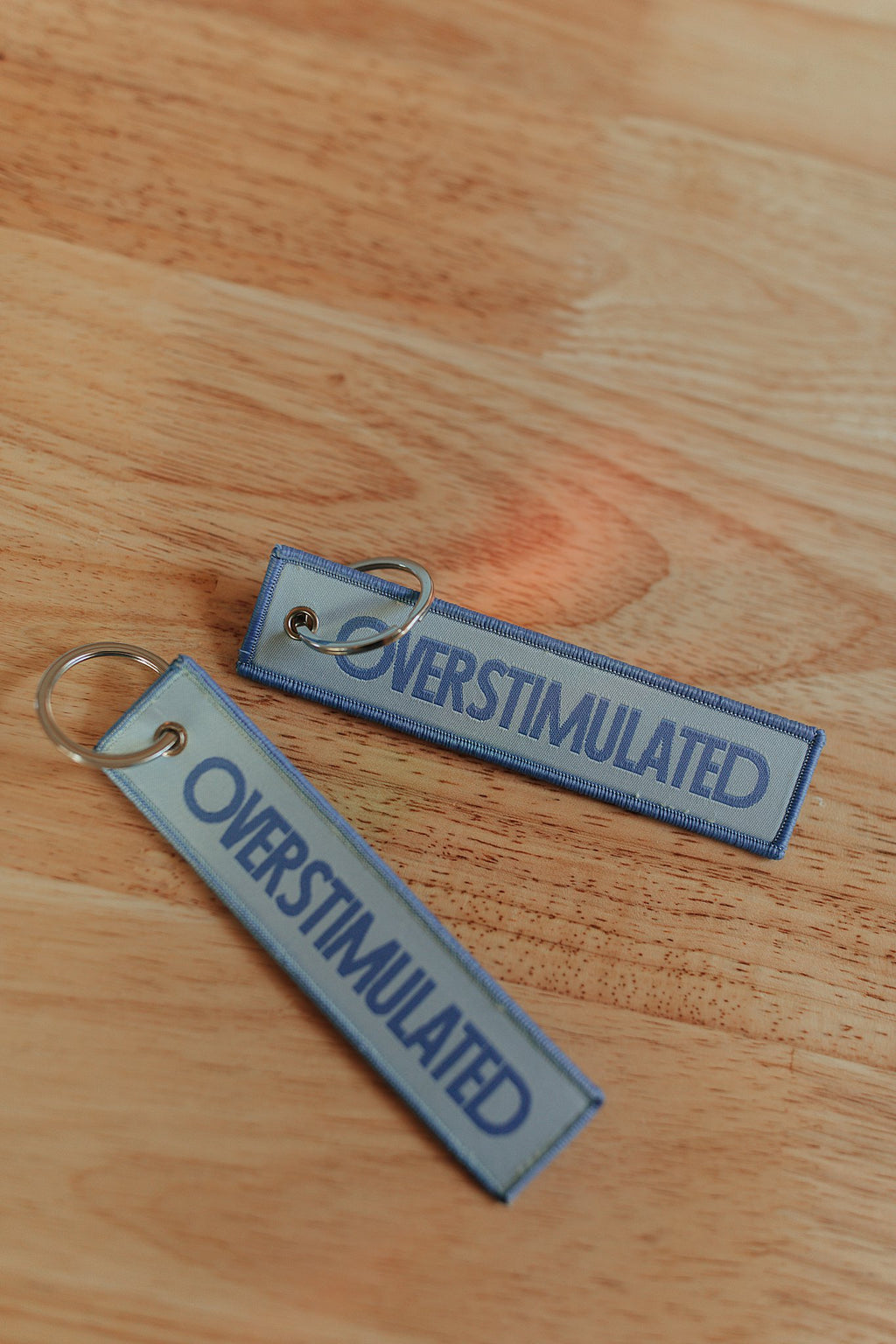 Overstimulated Embroidered Keychain