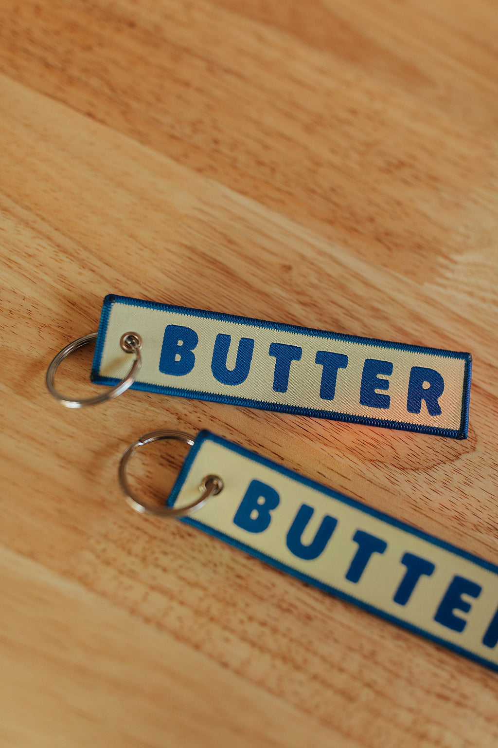 Butter Embroidered Keychain