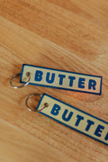 Butter Embroidered Keychain