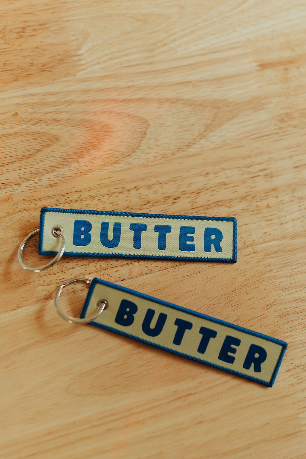Butter Embroidered Keychain