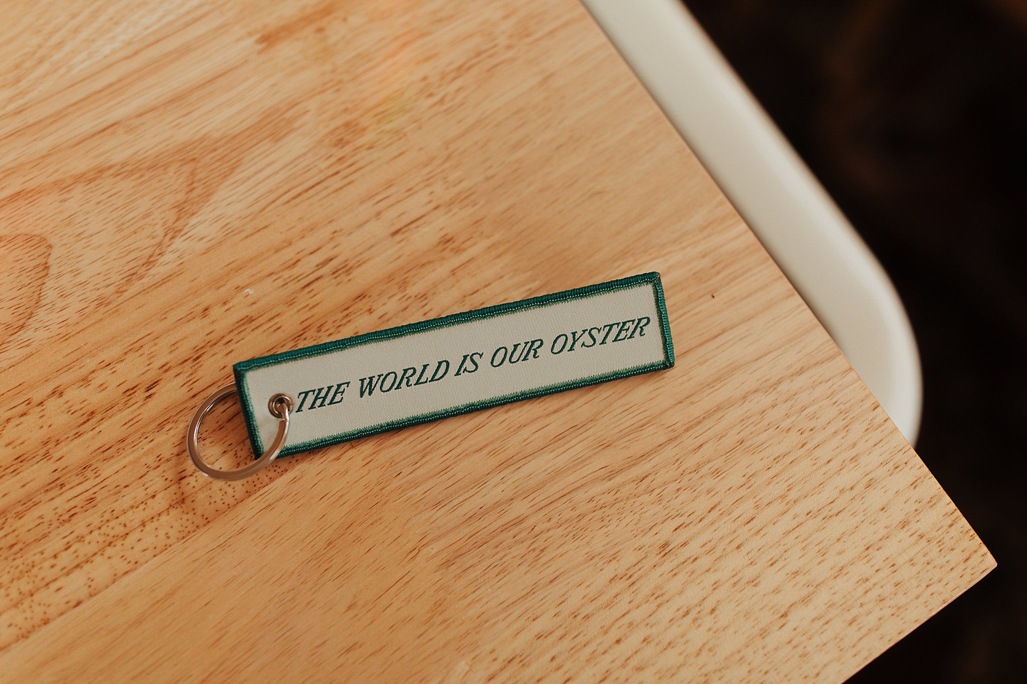 The World is Your Oyster Embroidered Keychain