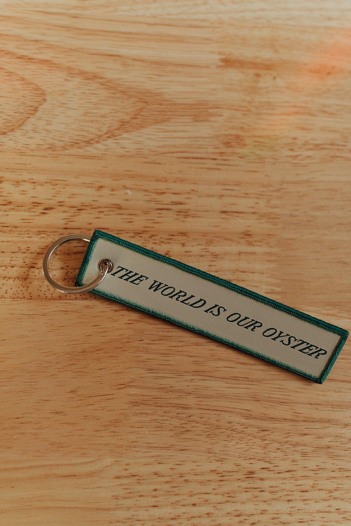 The World is Your Oyster Embroidered Keychain