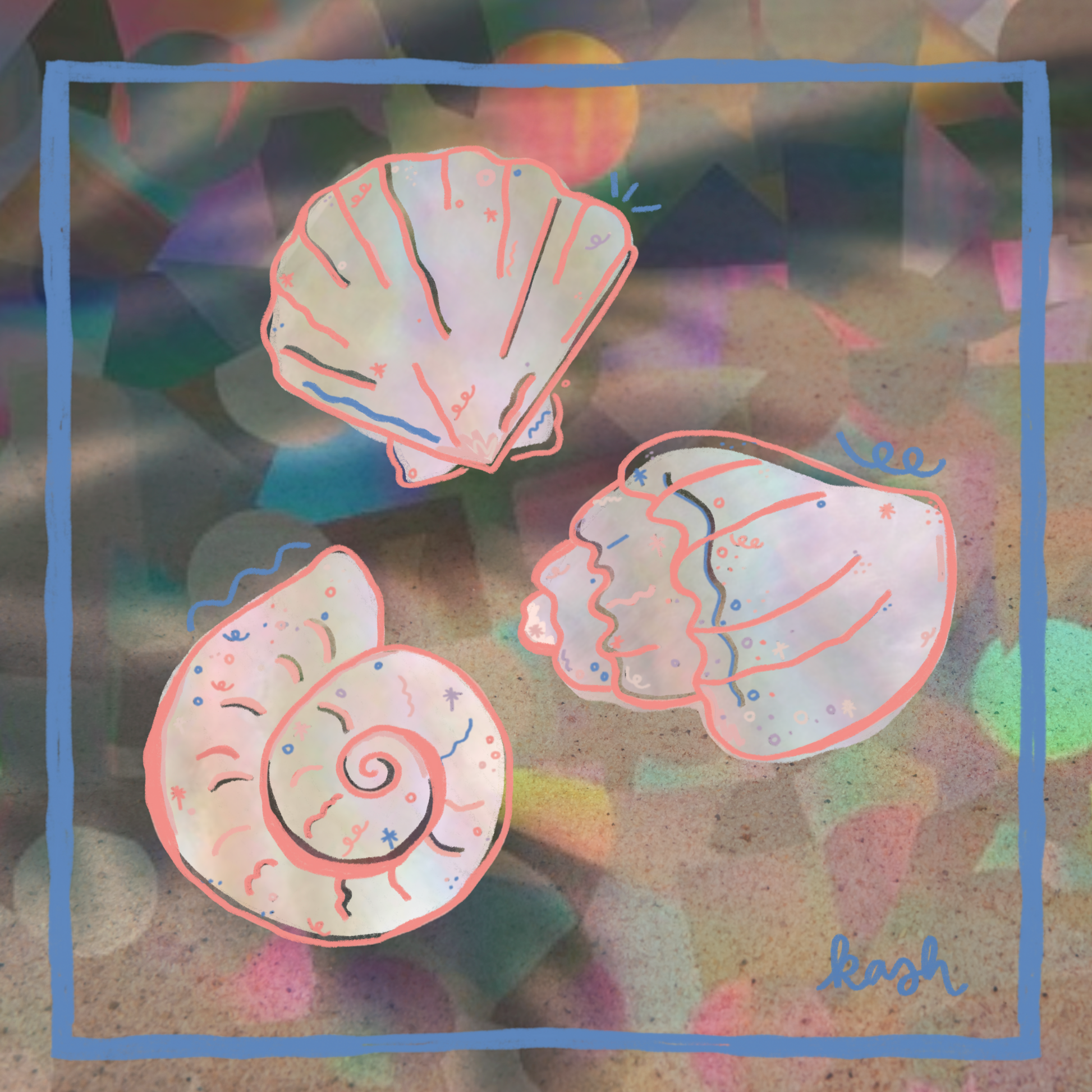 Sea Shells Suncatcher Sticker