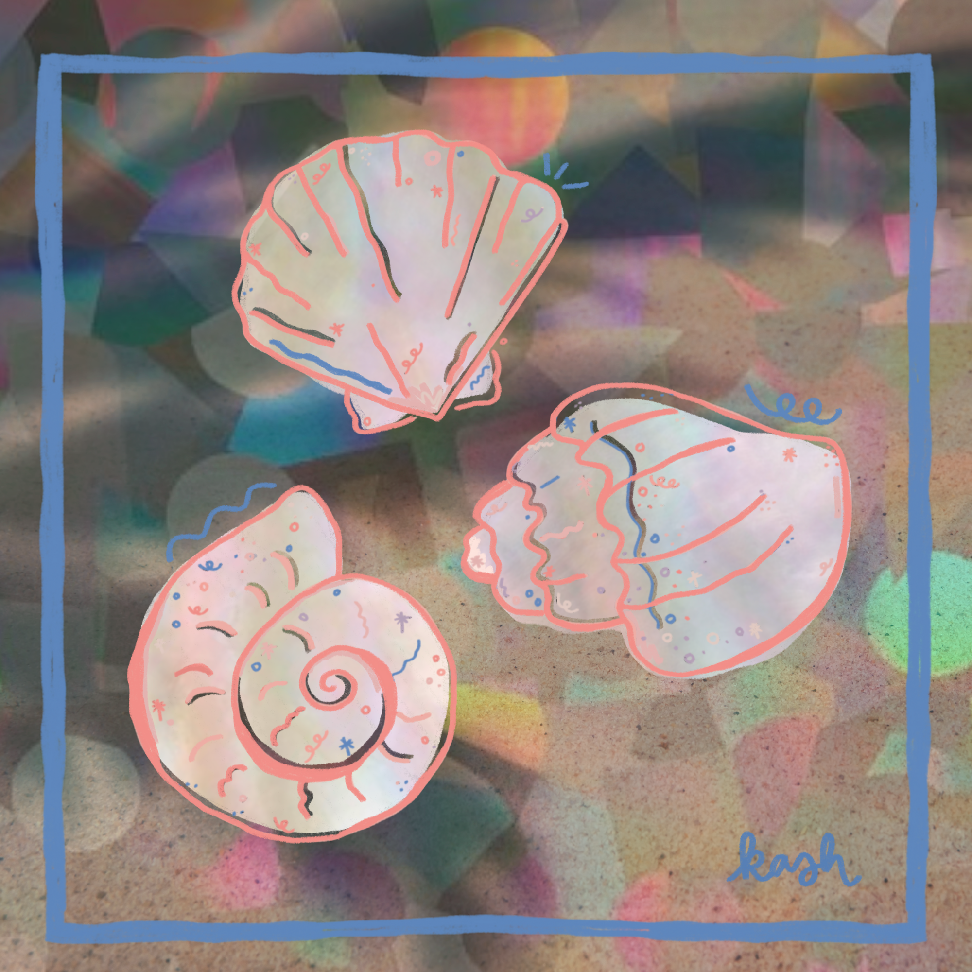 Sea Shells Suncatcher Sticker