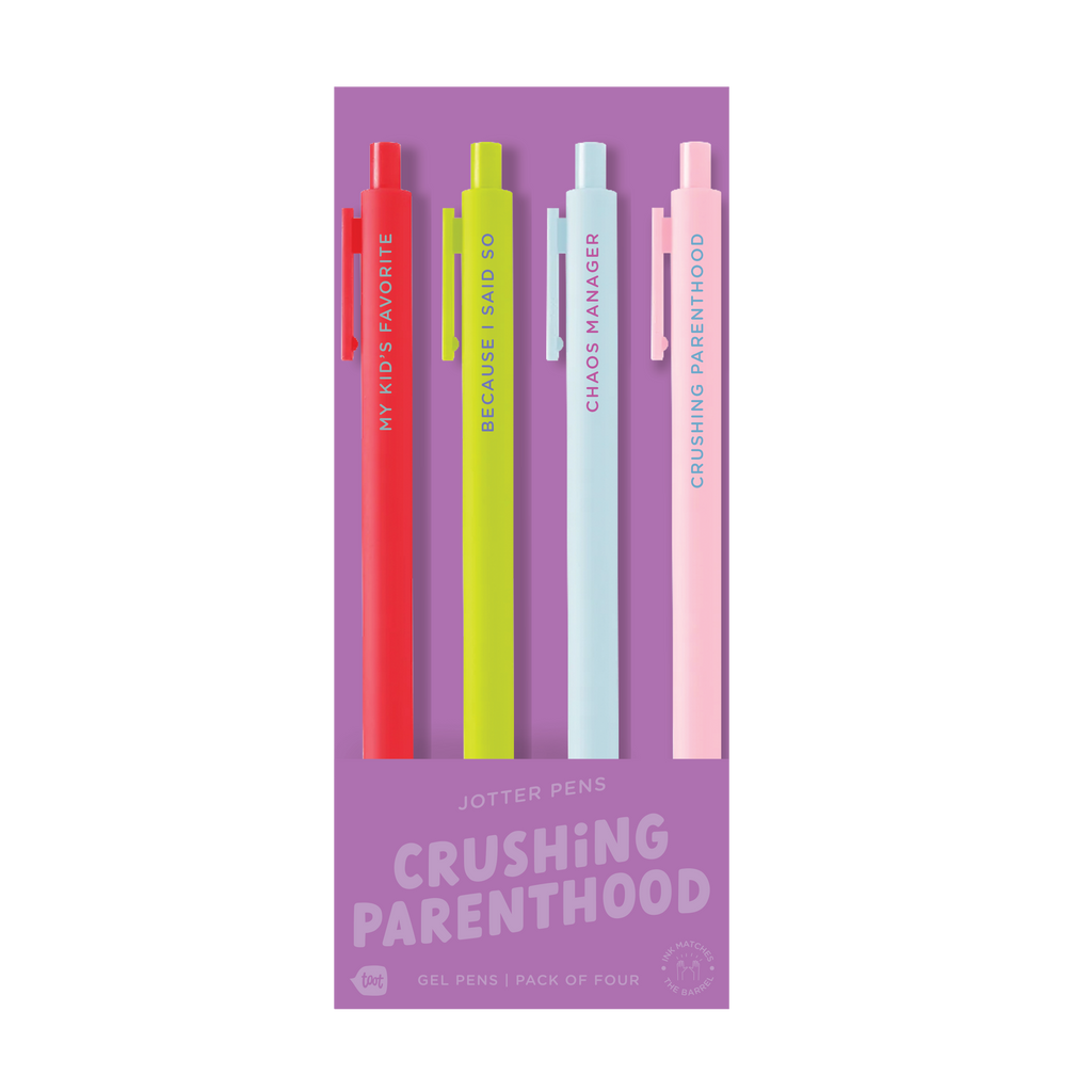 Crushing Parenthood Jotter Gel Pen: Set of 4