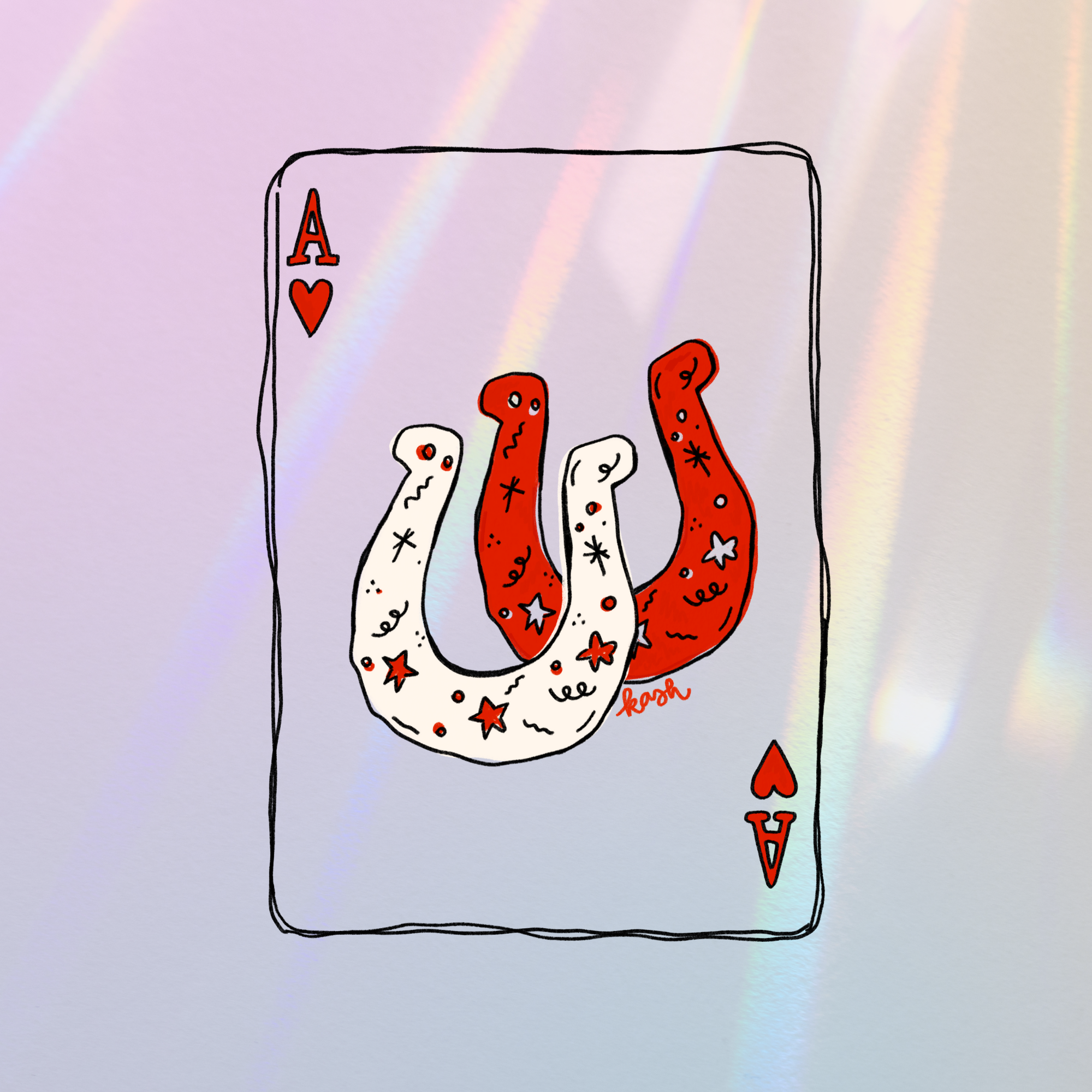 Lucky Ace Suncatcher Sticker