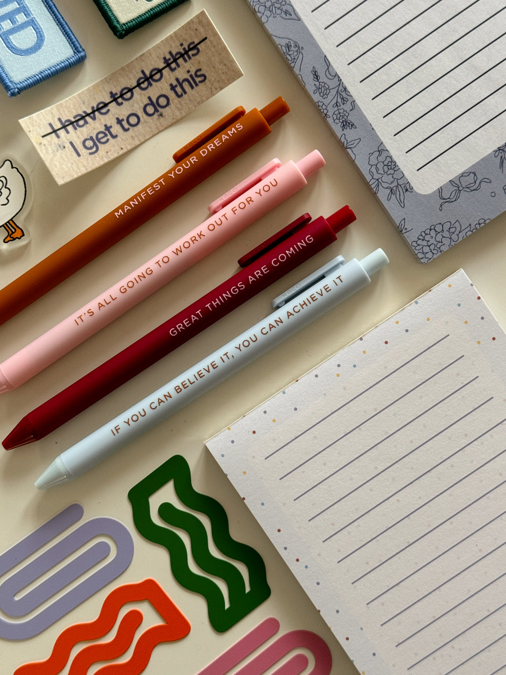 Manifest Your Dreams Jotter Gel Pen: Set of 4