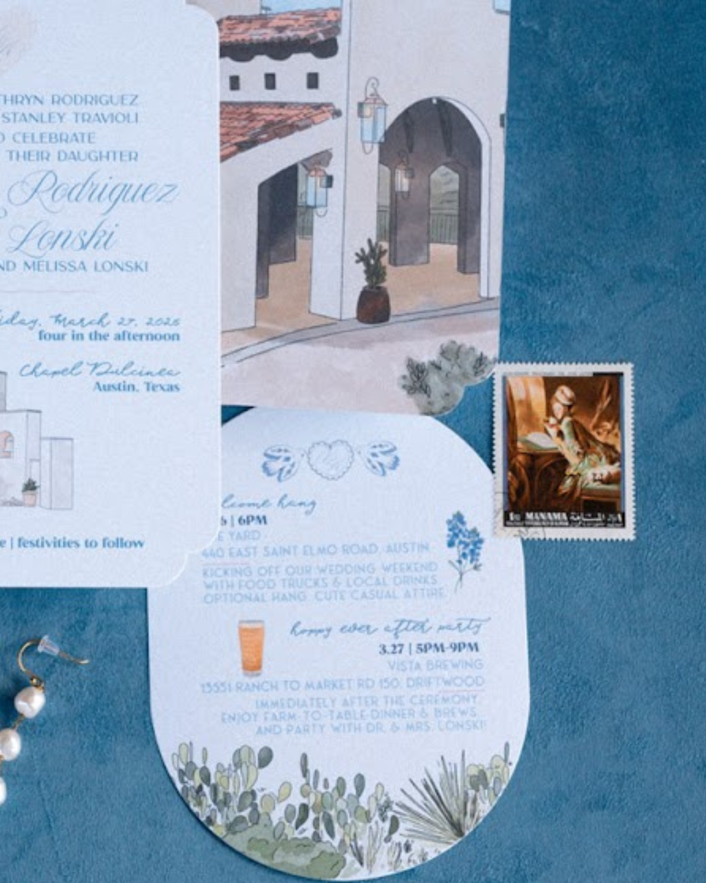 Vista Brewing Hand Drawn Elements | TX Wedding Details Digital Download | Coasters, Menu, Detail Card