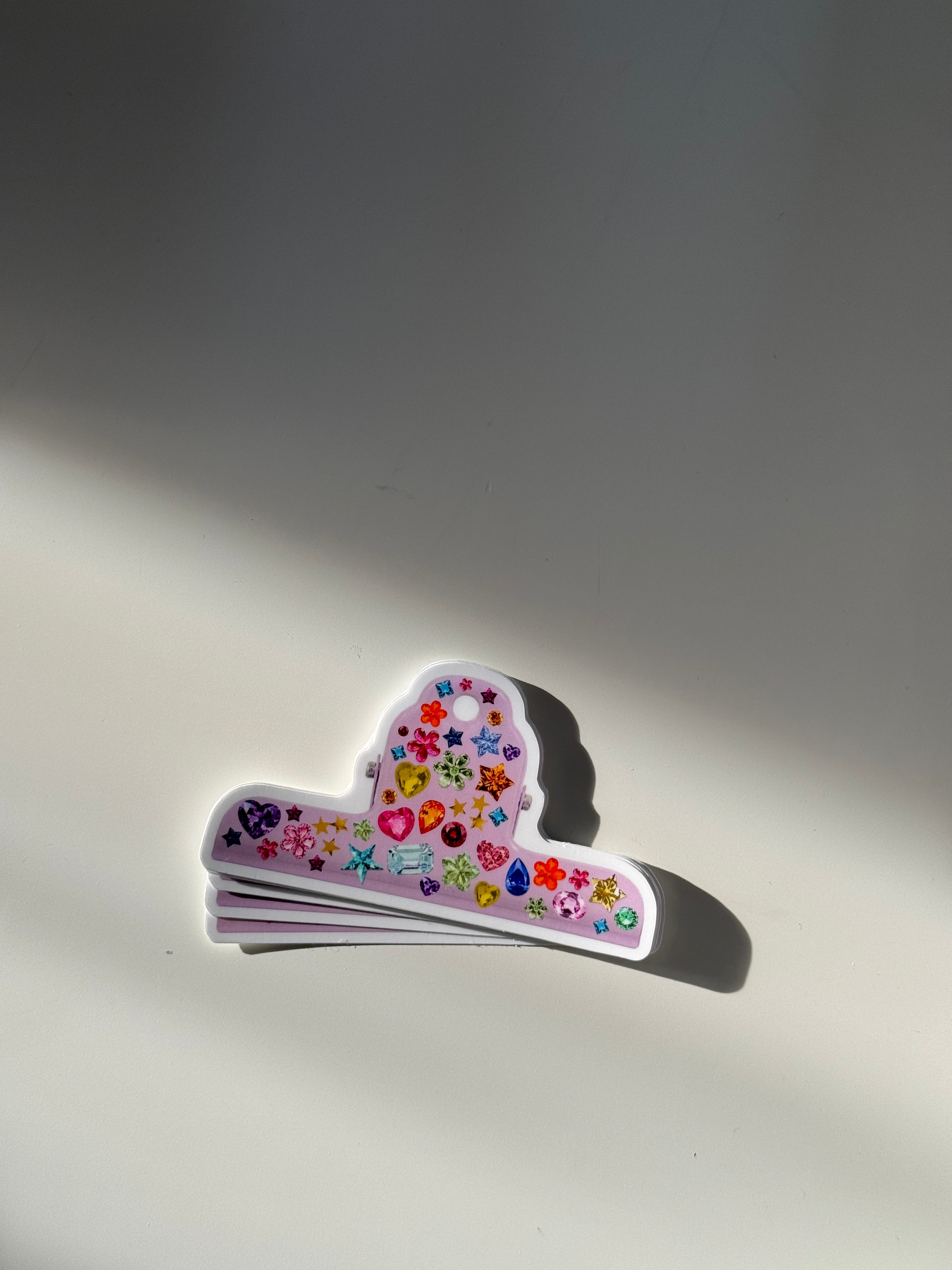 Rhinestone Whimsymaxxing Journal Clip Sticker - Purple