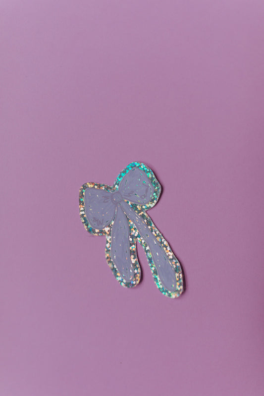 Doodle Bow Glitter Sticker