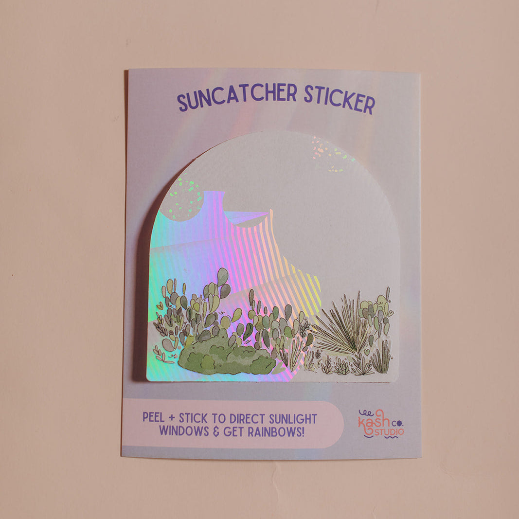 Vista Cactus Suncatcher Sticker | Window Cling