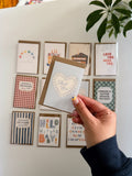 Mini Fancy Heart "Thank you" Note Card