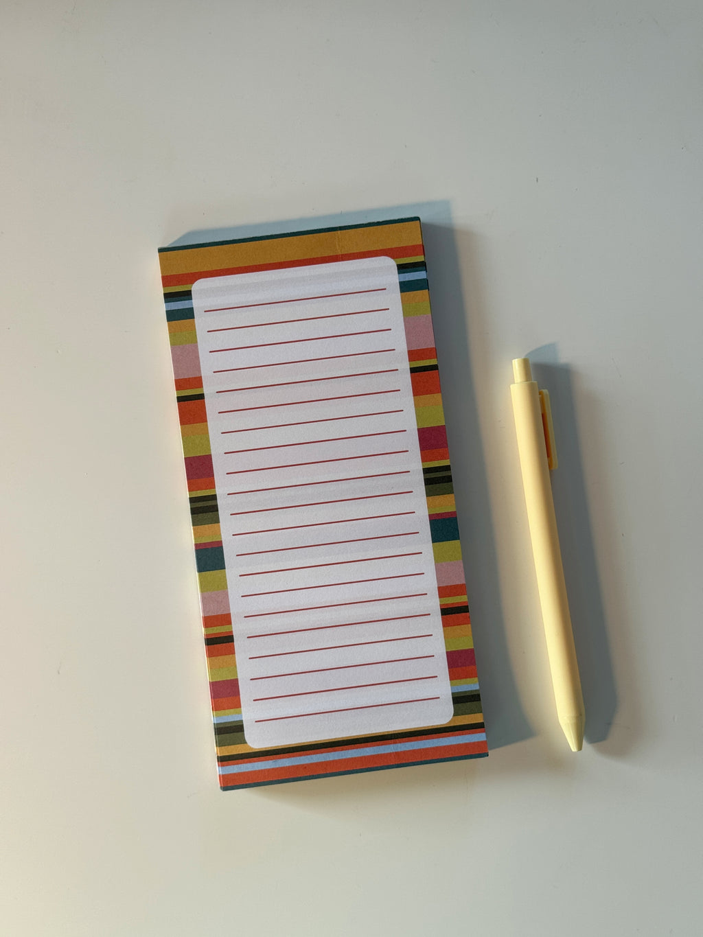 Multicolor Stripe Long Notepad