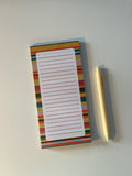 Multicolor Stripe Long Notepad