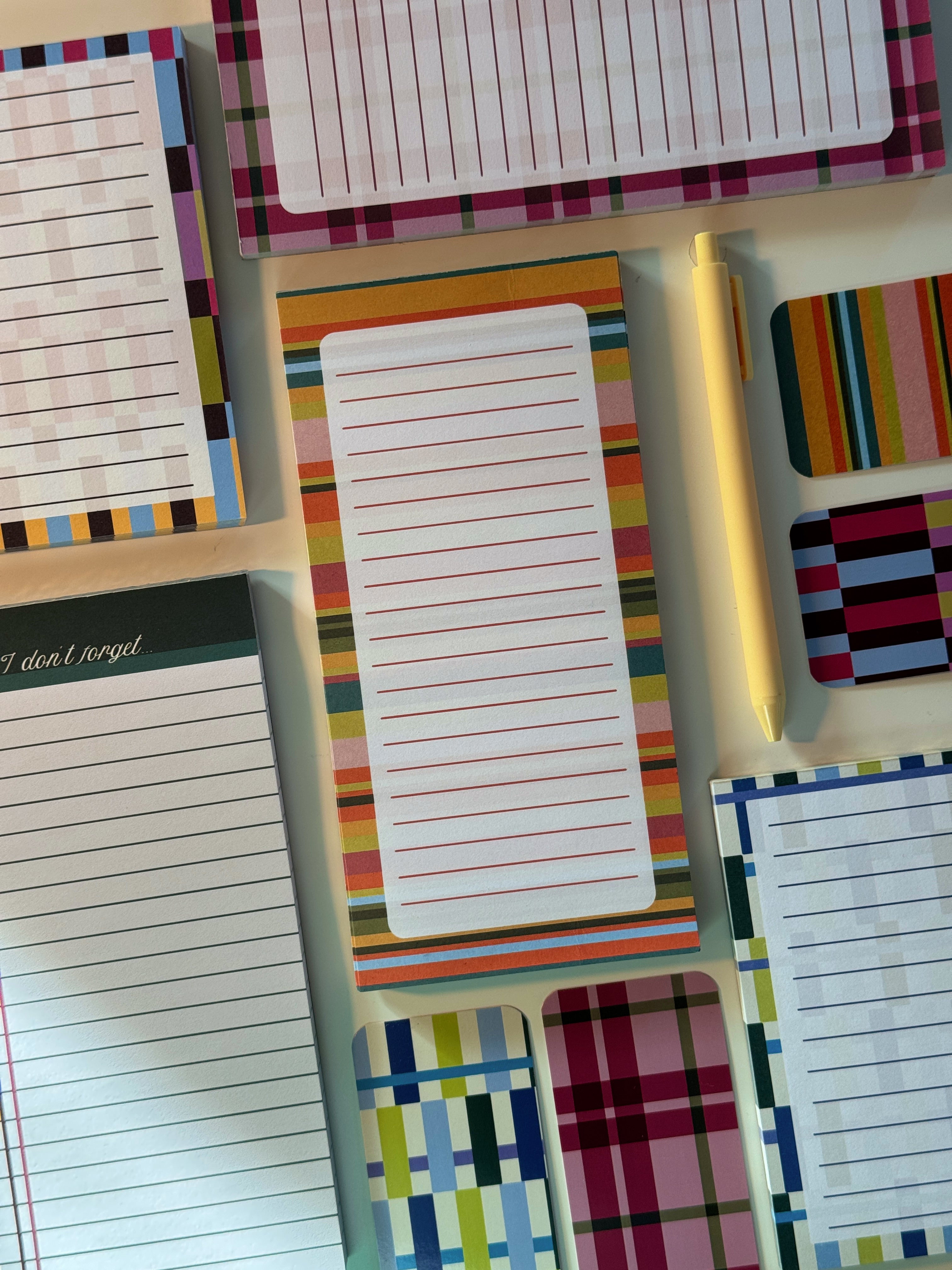 Multicolor Stripe Long Notepad