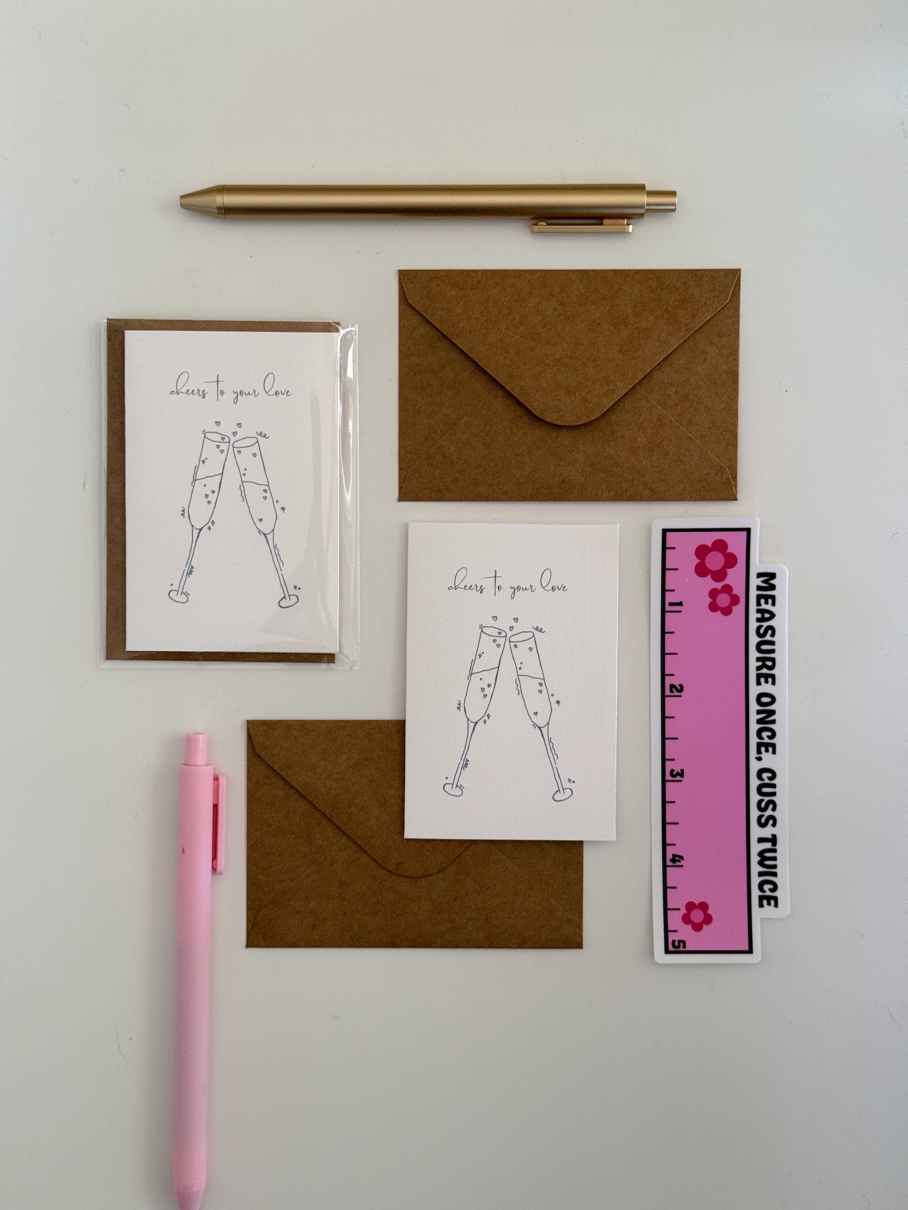 Mini Cheers to your Love Note Card