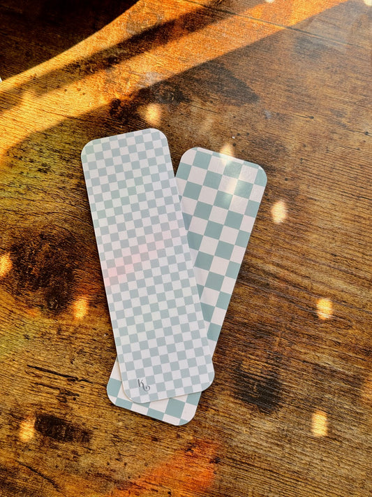 Blue Checker Bookmark