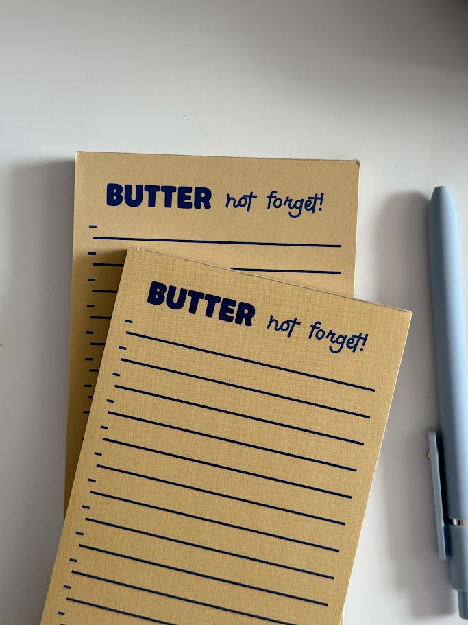 Butter Not Forget Long Notepad