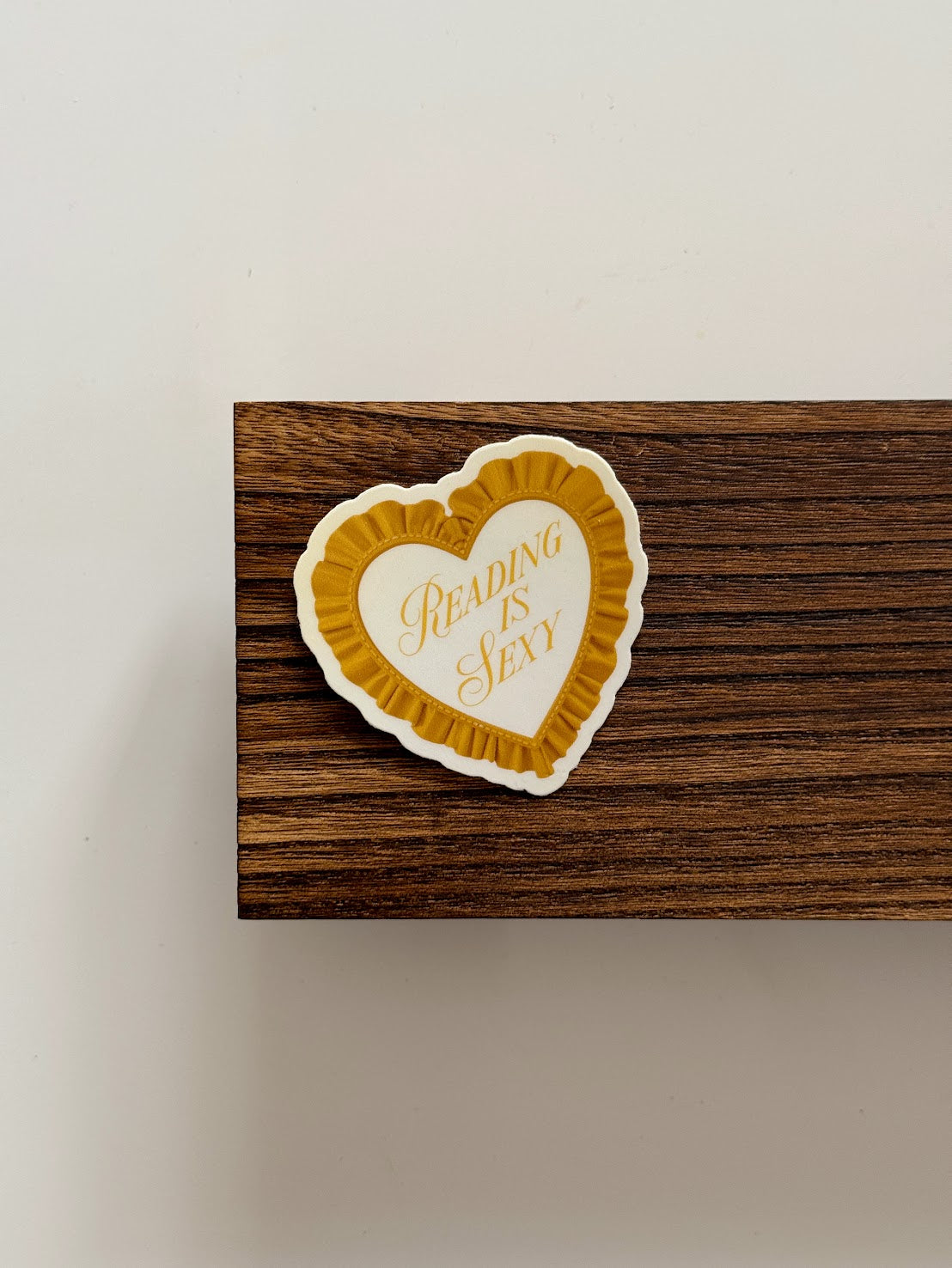 Reading is Sexy Ruffle Heart Sticker