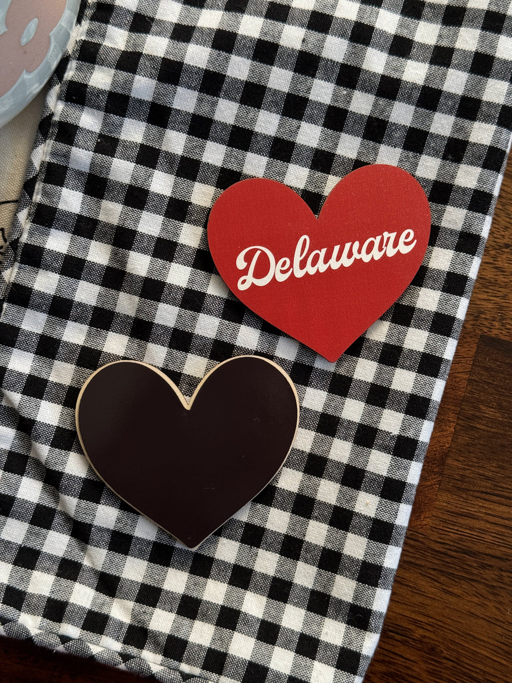 Heart Delaware Wooden Magnet