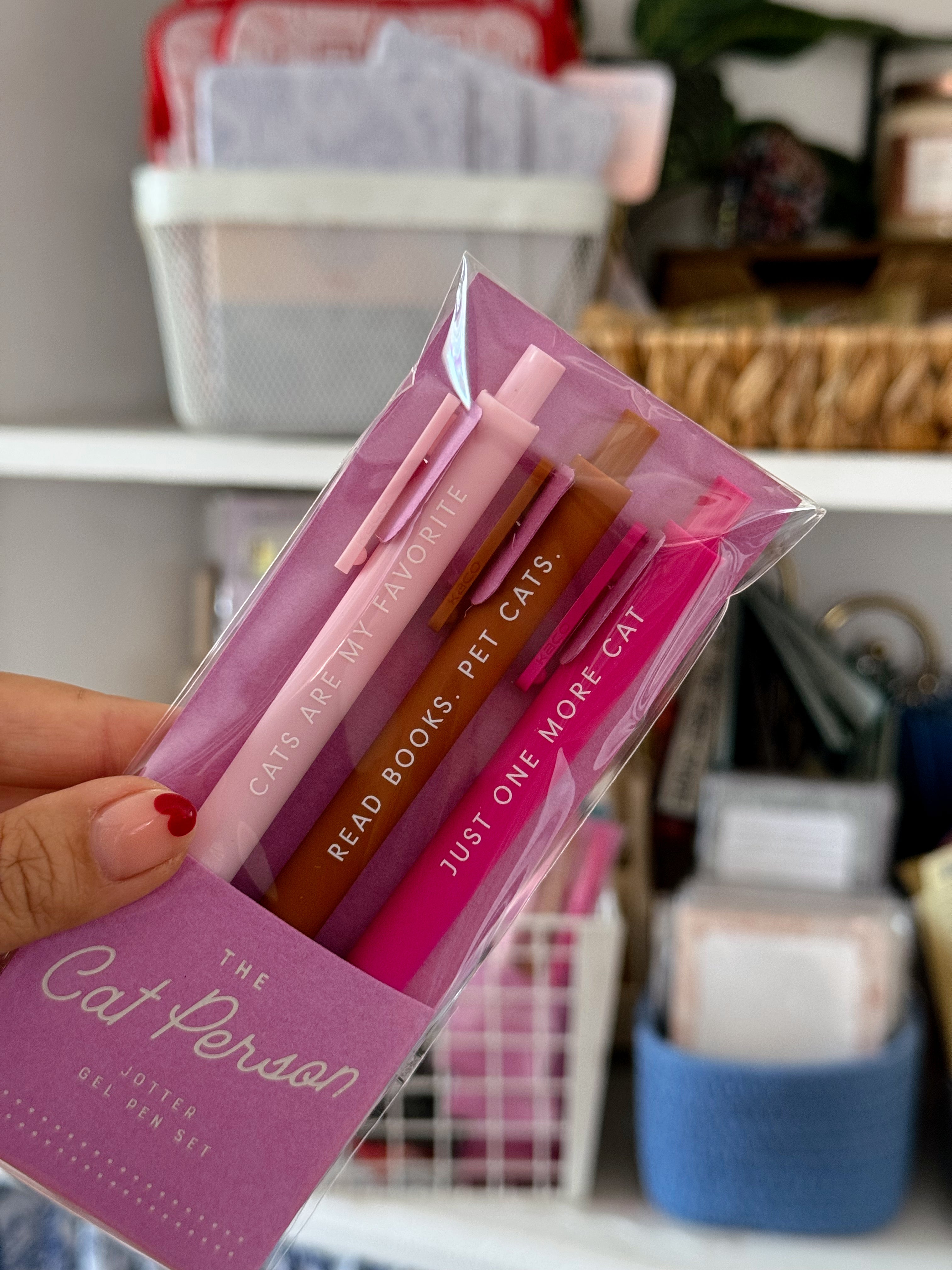 The Cat Person Jotter Gel Pen: Set of 3