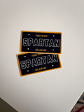 Spartan License Plate (Lake Forest) Sticker