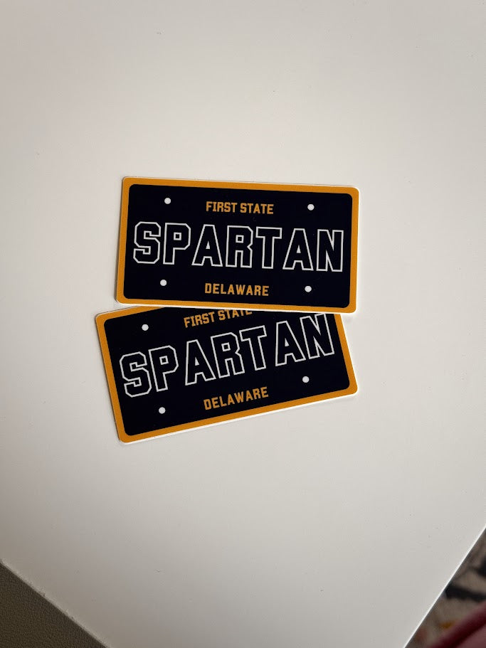 Spartan License Plate (Lake Forest) Sticker