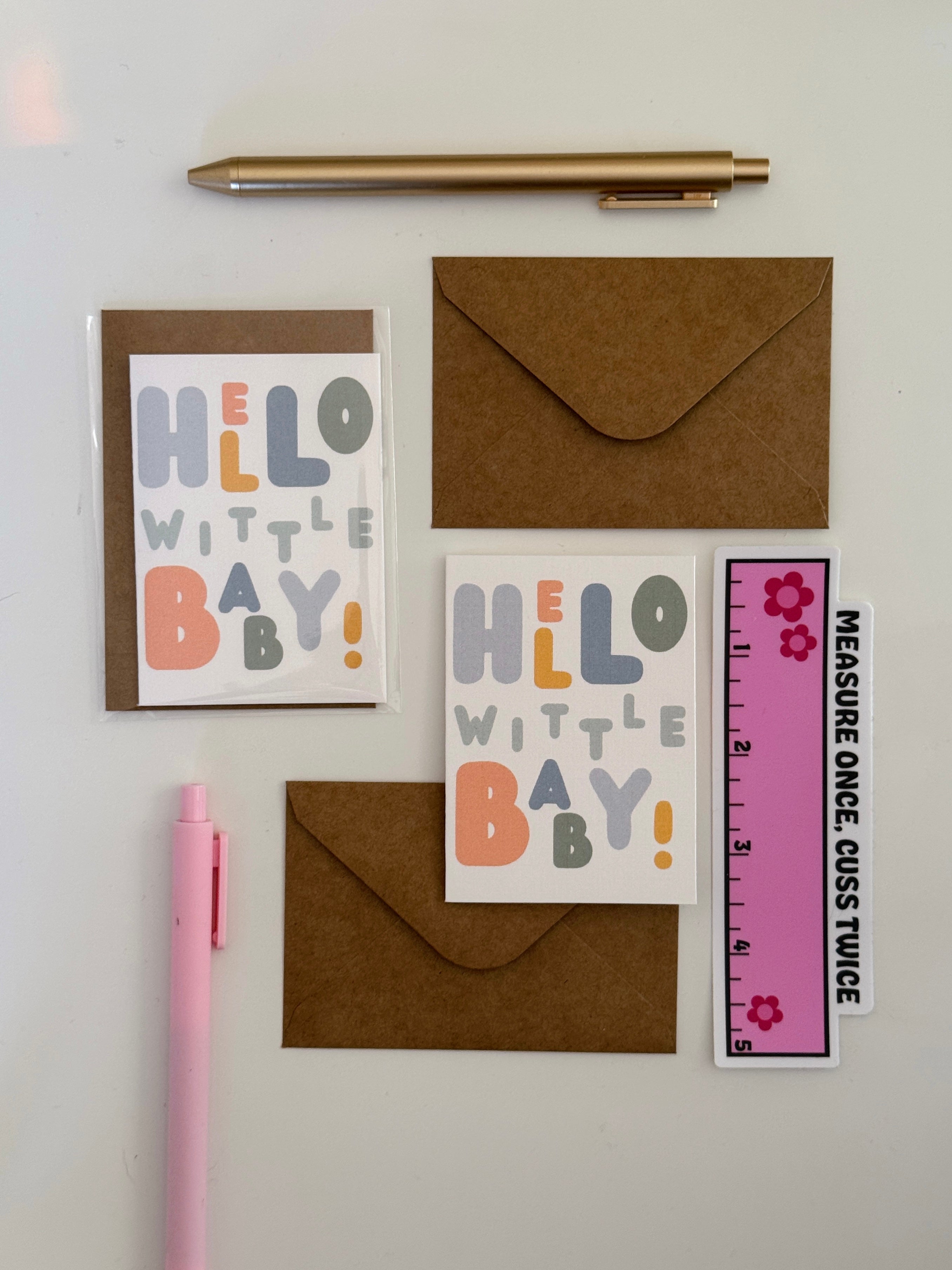 Mini Hello Wittle Baby Note Card