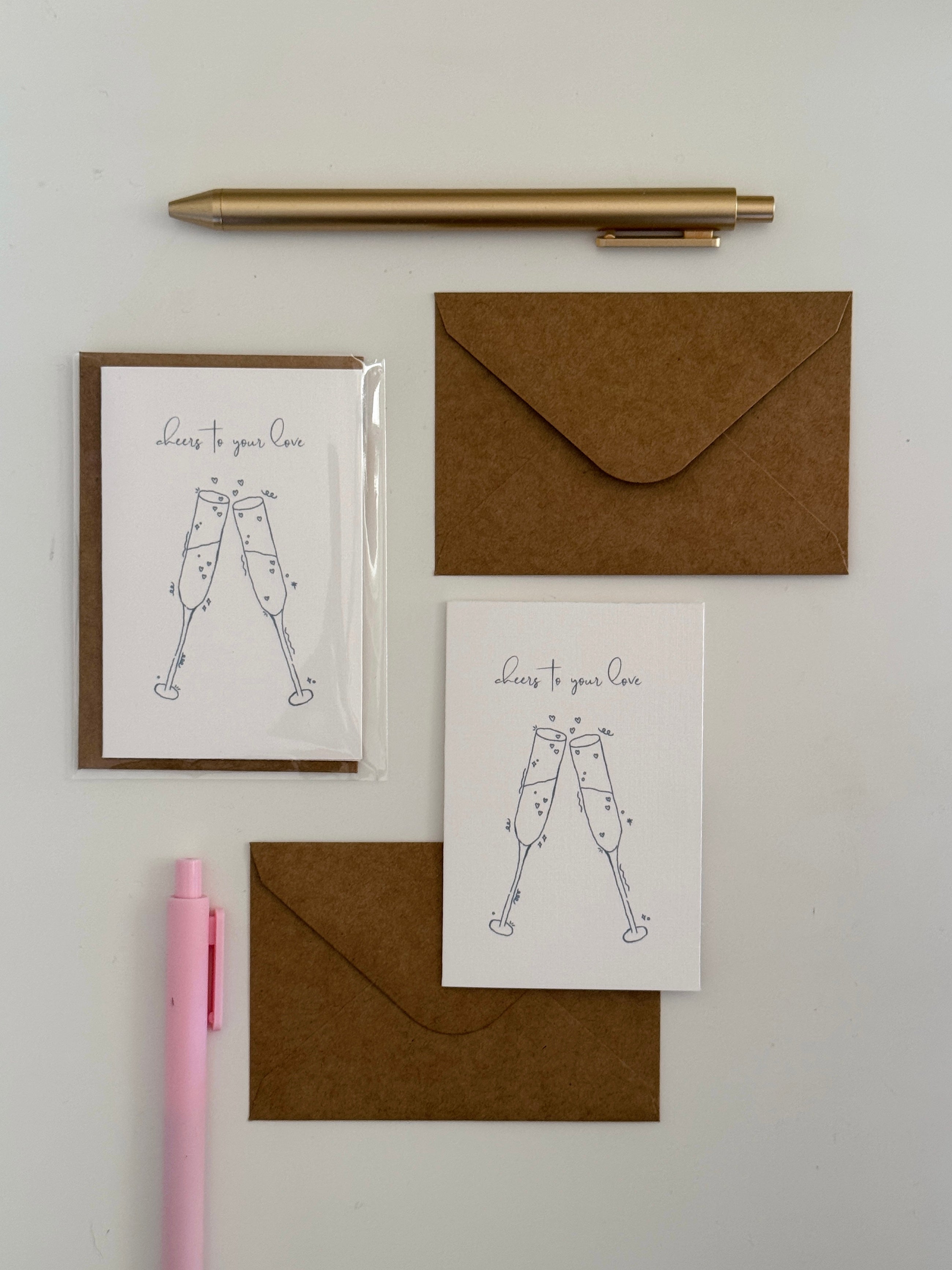 Mini Cheers to your Love Note Card