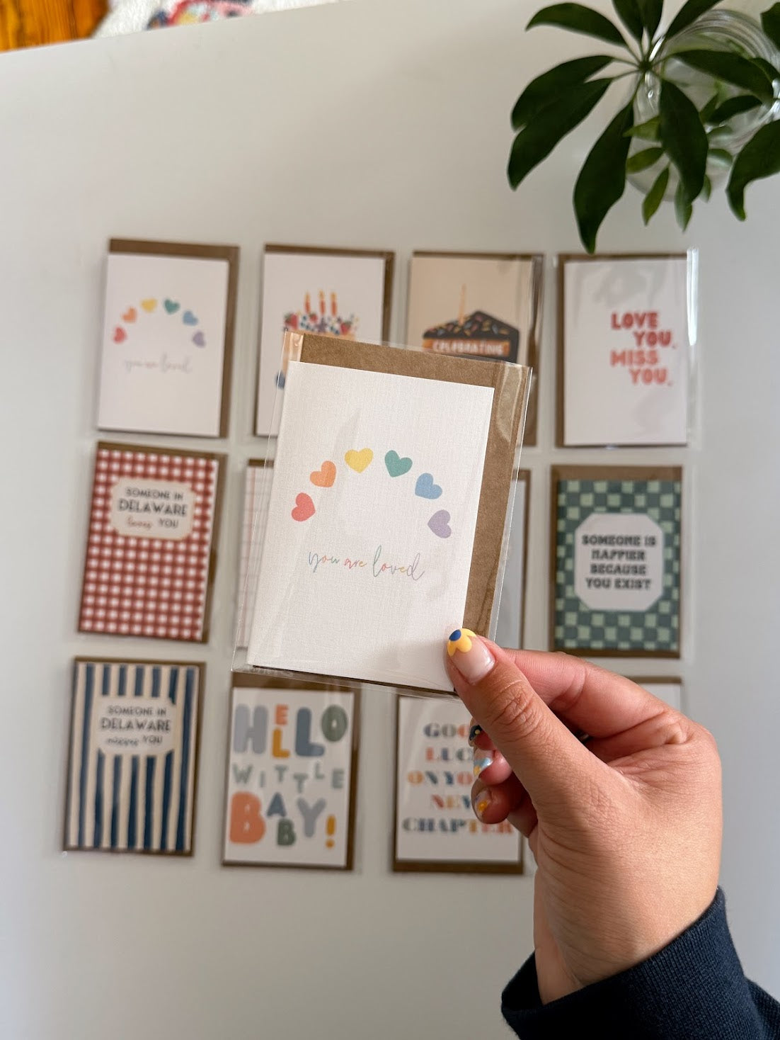 Mini "You are Loved" Colorful Heart Note Card