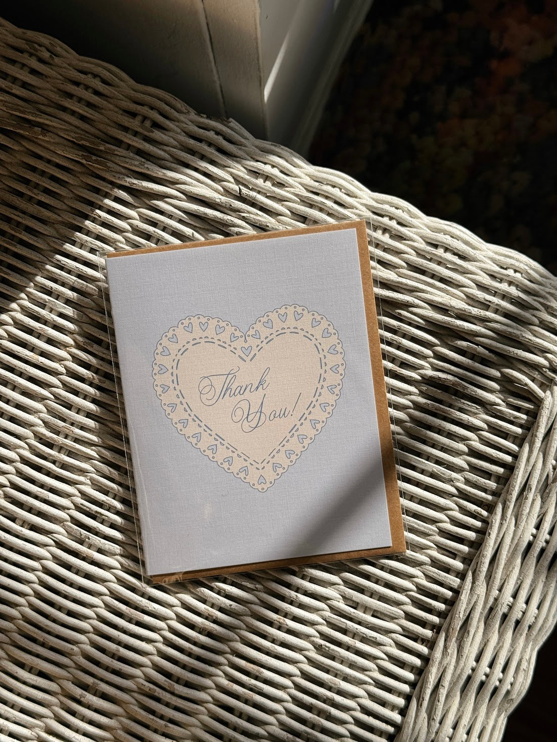 Fancy Heart "Thank you" Card