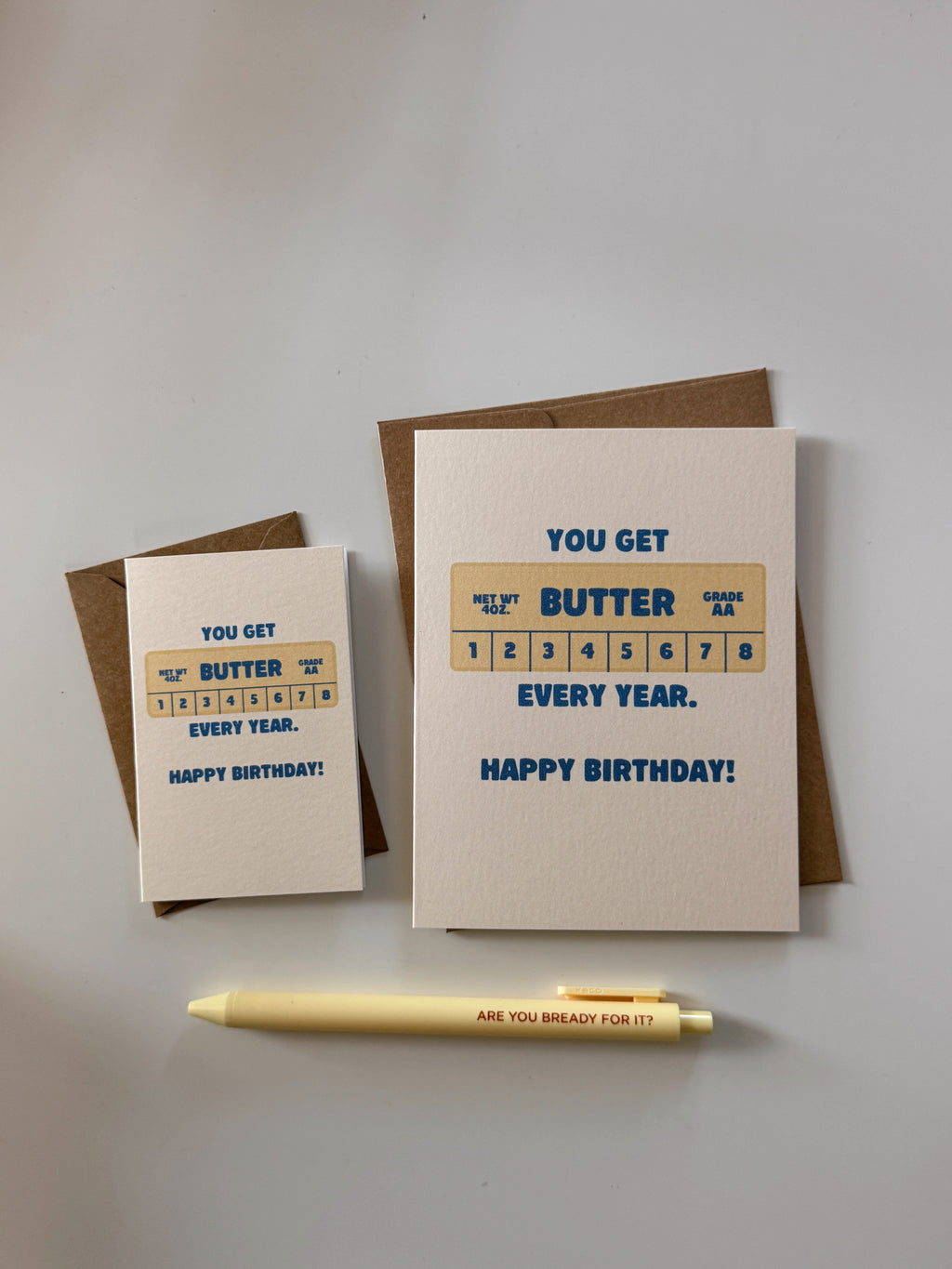 Mini Butter Every Year Birthday Note Card